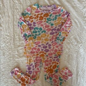 Posh Peanut Colorful Leopard Print Kids Pajamas